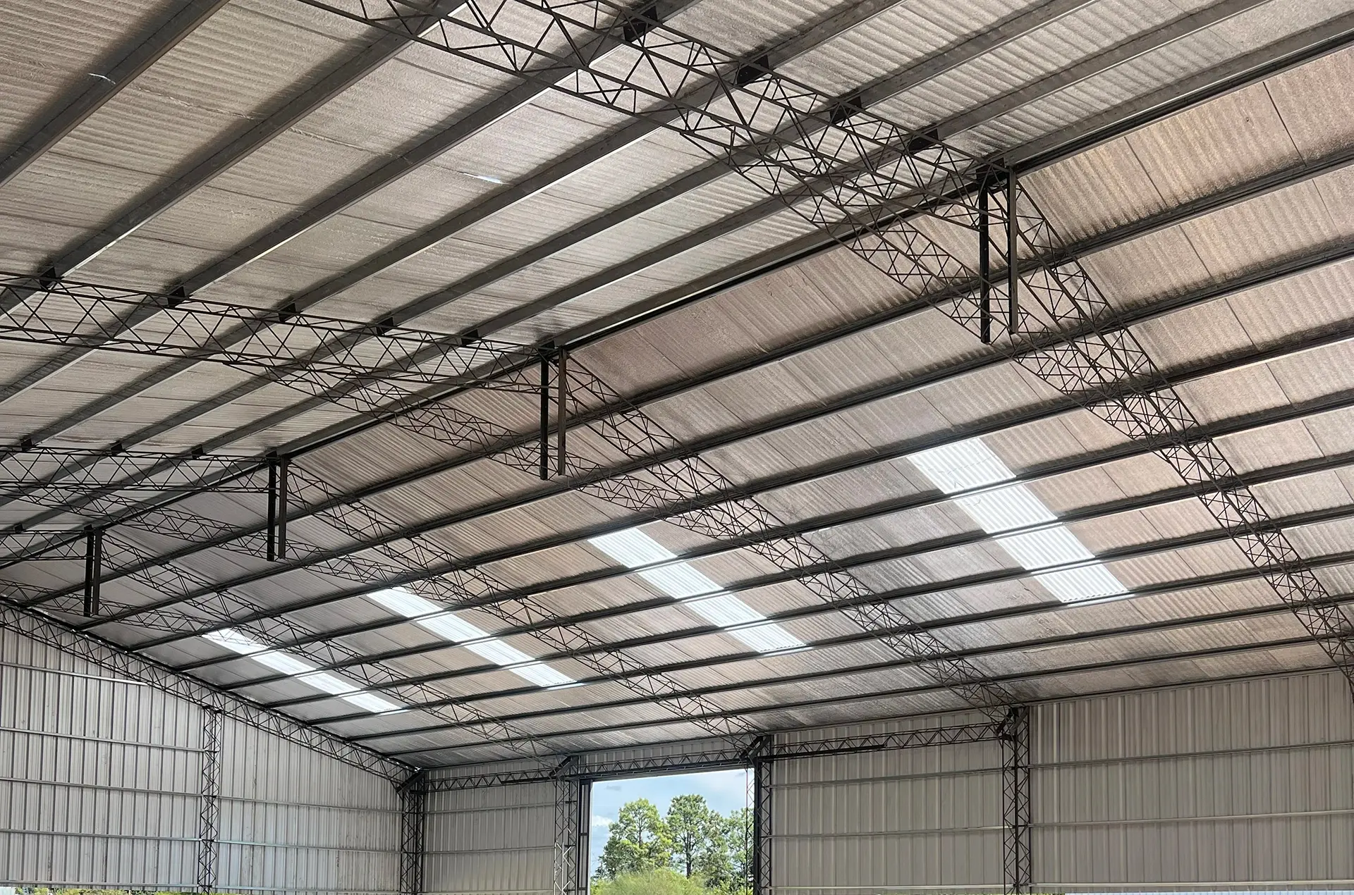 Galpón con estructura metálica fabricado por Metalúrgica Pampeana